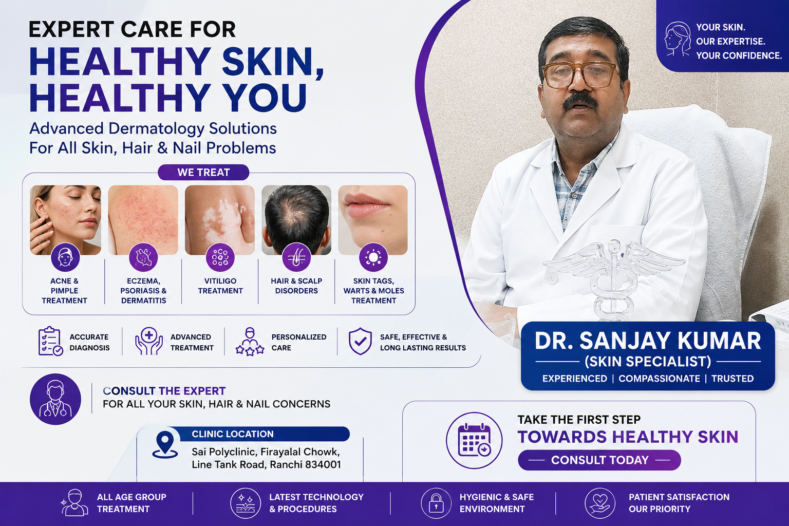 Dermatology Consultation in Ranchi by Dr. Sanjay Kumar